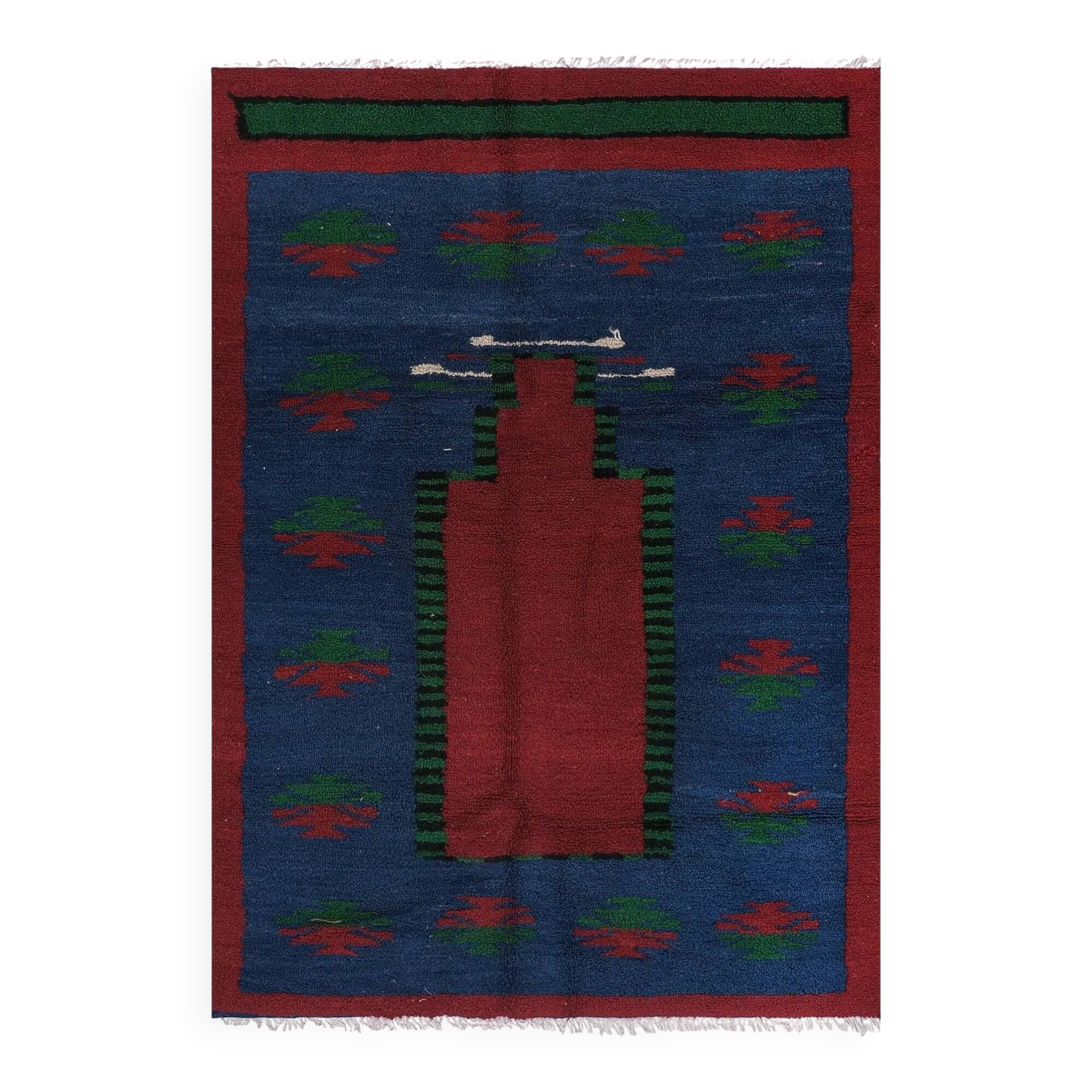 Vintage Turkish handmade rug 114x163 cm