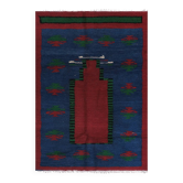 Vintage Turkish handmade rug 114x163 cm