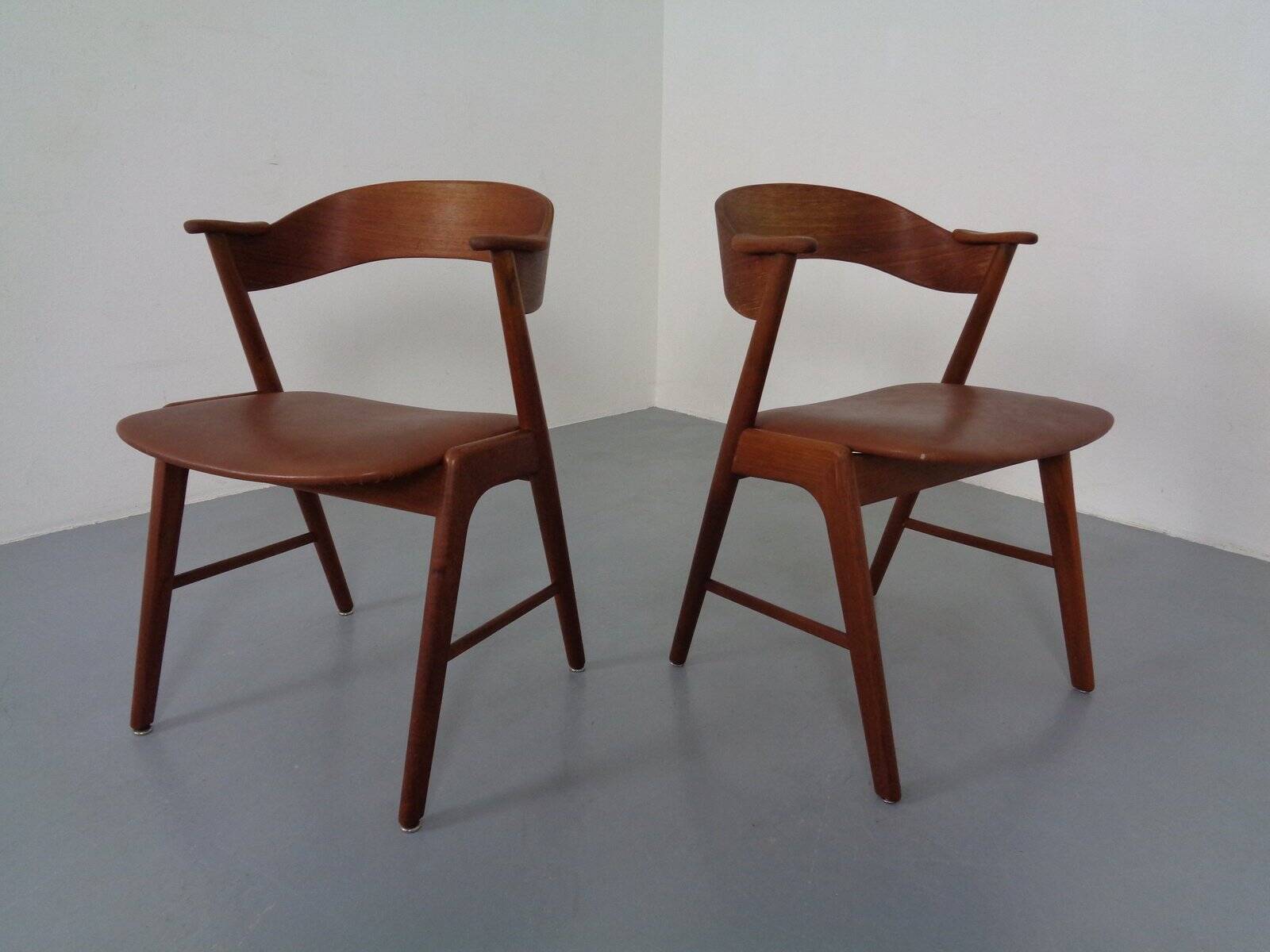 Teak dining chairs in teak by Korup Stolefabrik, Denmark, 1960s, set of 2.