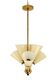 Chandelier Kamenický Šenov – Czechoslovakia, 1950s, brass and glass