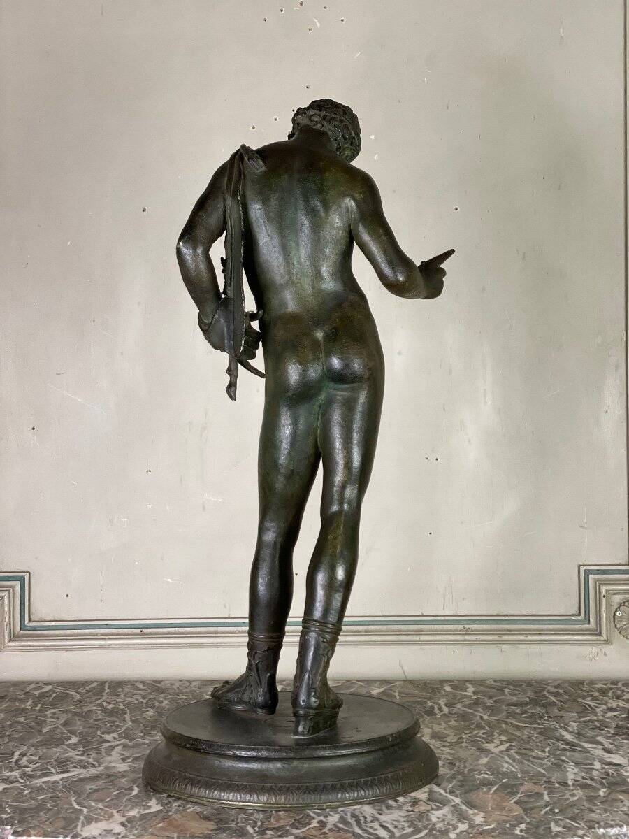 Narcissus in bronze after the antique, 19th century