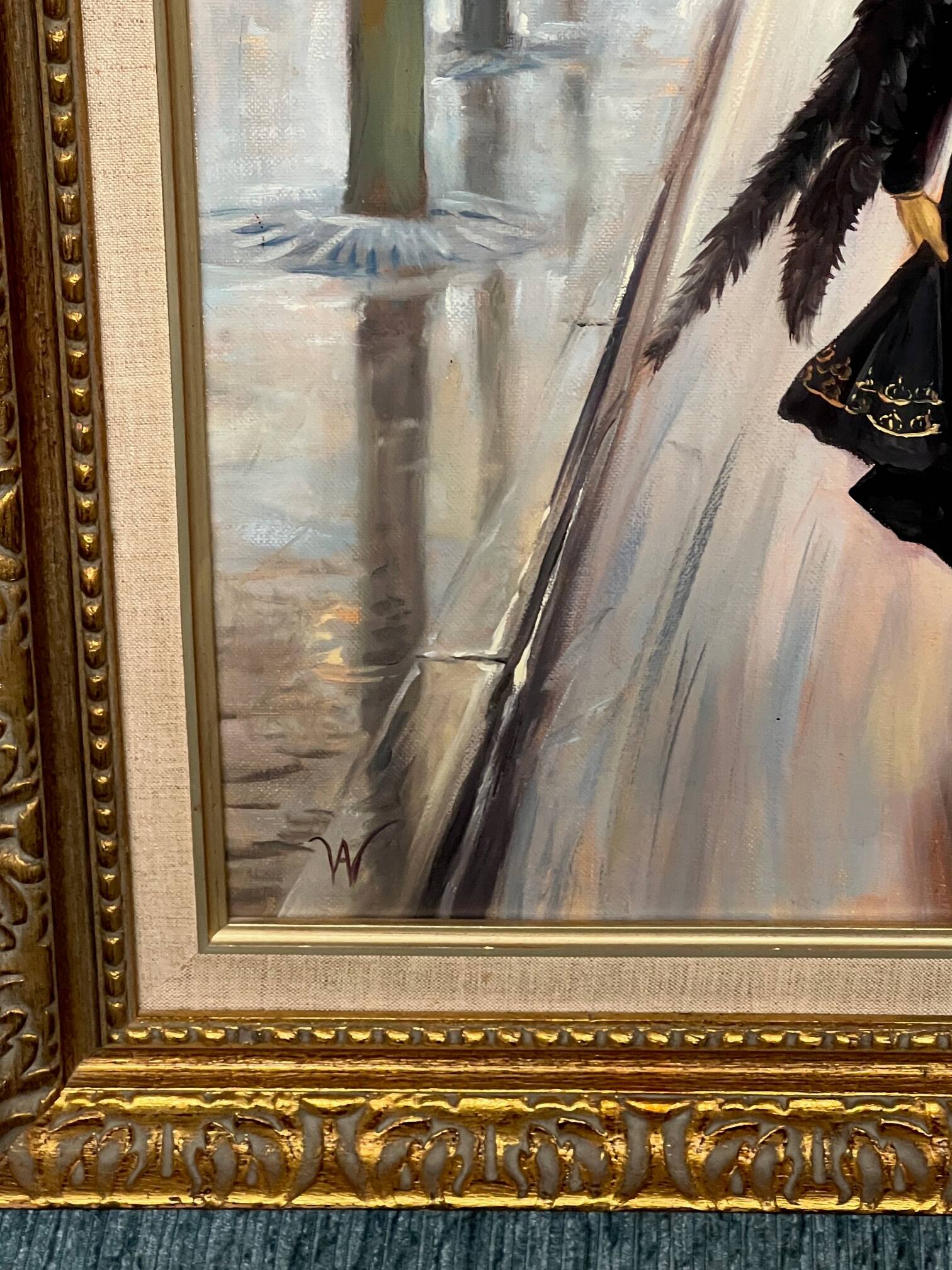 Painting signed "Parisienne".
