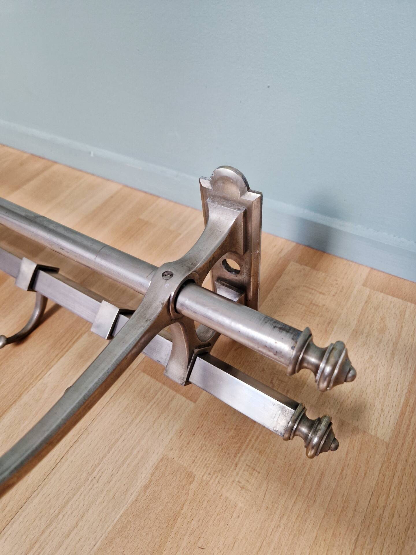 Nickel-plated Art Deco coat rack, 1920s
