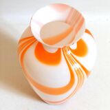 Vase Murano orange de Carlo Moretti Années 70 Hauteur 36 cm