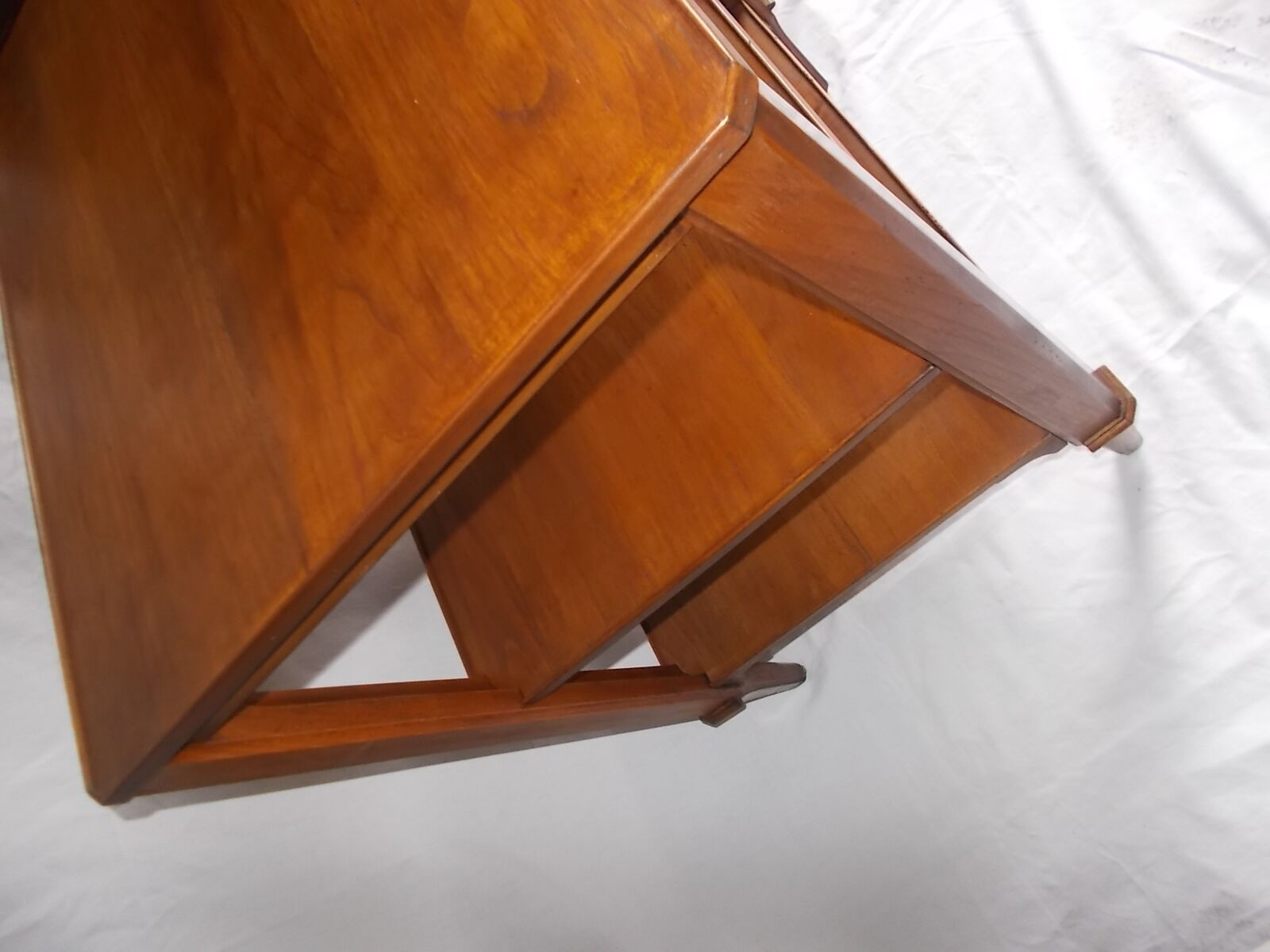 Cherry wood console side table