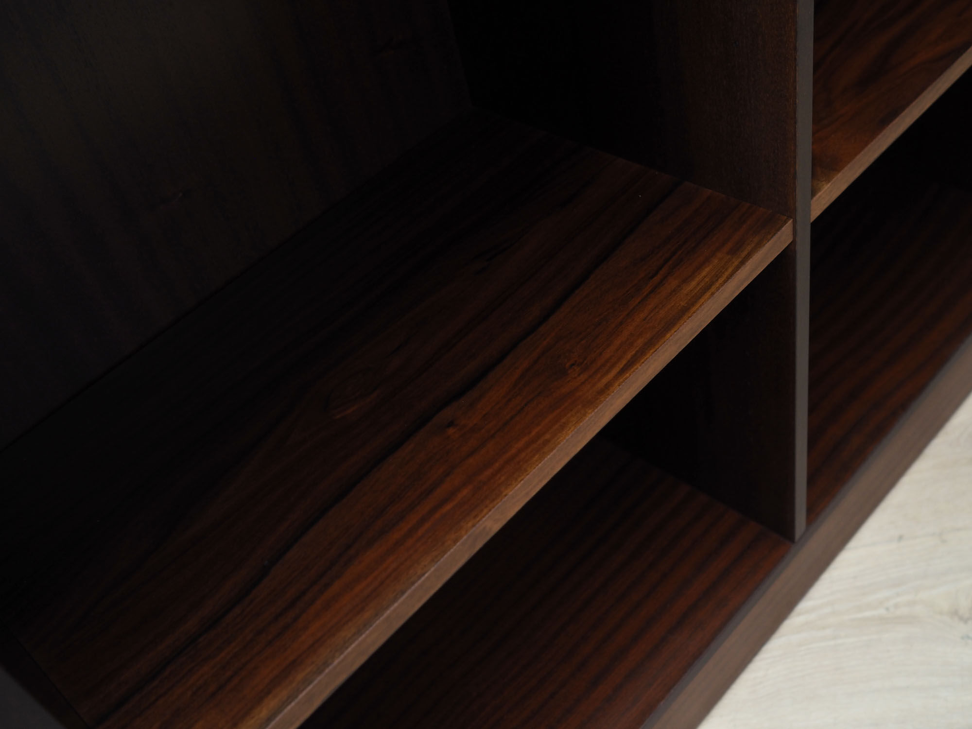 Mahogany bookcase, Danish design, 70's, production: Denmark