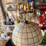 Suspension en nacre et laiton vintage
