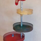 Grocery store display 1950 1960 Paris France perforated sheet metal rigitulle