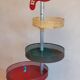 Grocery store display 1950 1960 Paris France perforated sheet metal rigitulle