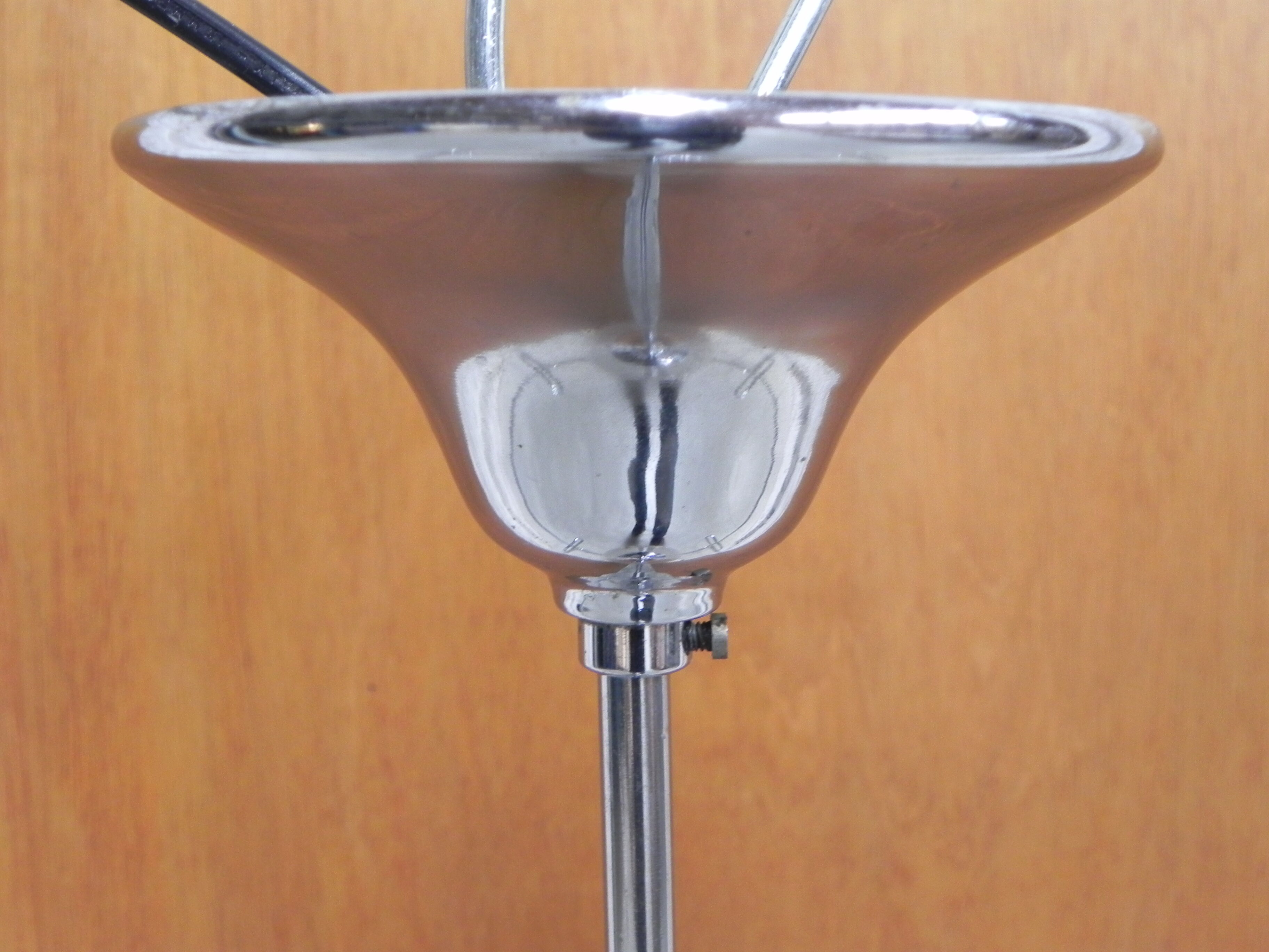 Art Deco hanging lamp with frosted glass shade