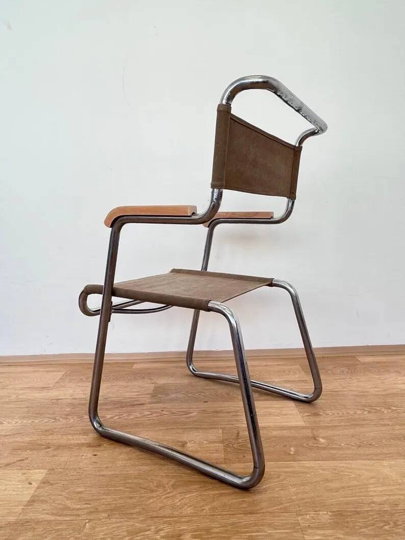 Karel ORT Chrome Bauhaus Chair by Hynek Gottwald - 1930
