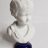 Porcelain biscuit bust, child, Alexandre Brongniart after Houdon
