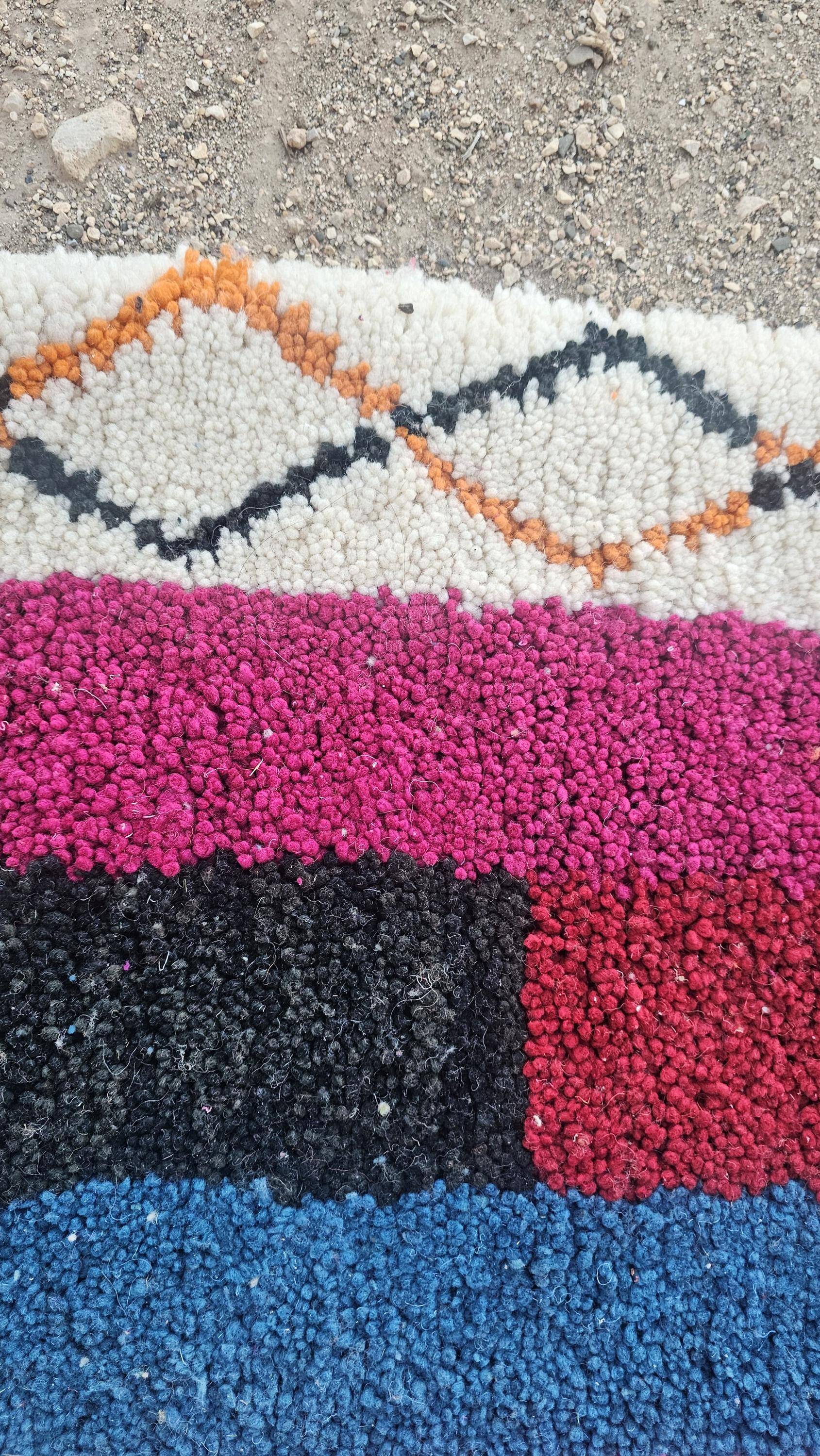 Traditional Moroccan rug, pure wool, 3x2 m.