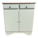 Sideboard in patinated oak and waxed top in natural wood