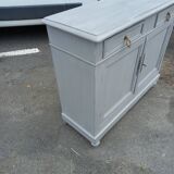 Parisian buffet old gray patina 2 doors 2 drawers