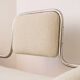 Fauteuil en laine bouclette écrue et inox
