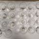 lot de 23 coupes à champagne ou verre à vin en cristal ciselé.