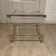 Plexi and gilded side table, Pierre Vandel, 1970s