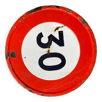 Vintage 30 traffic sign