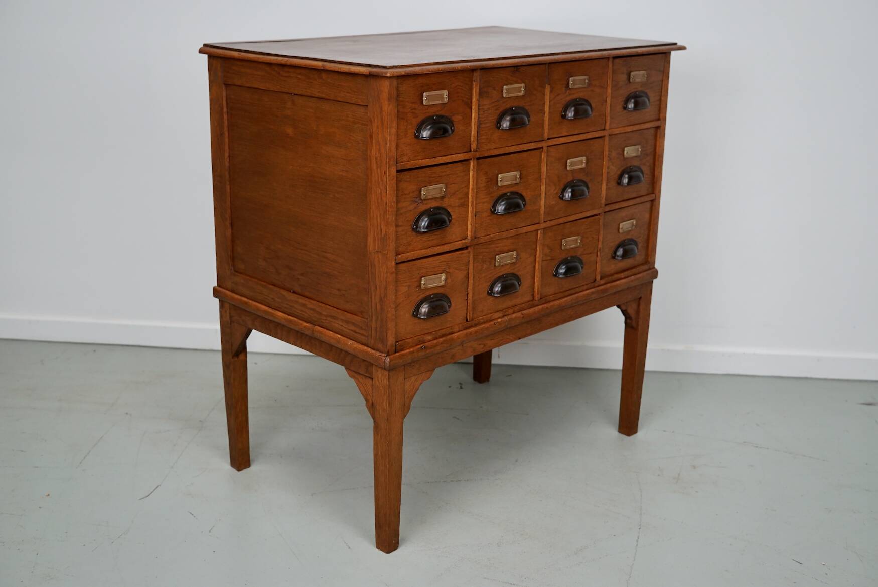 Dutch Oak Apothecary / Filing Cabinet, 1930s