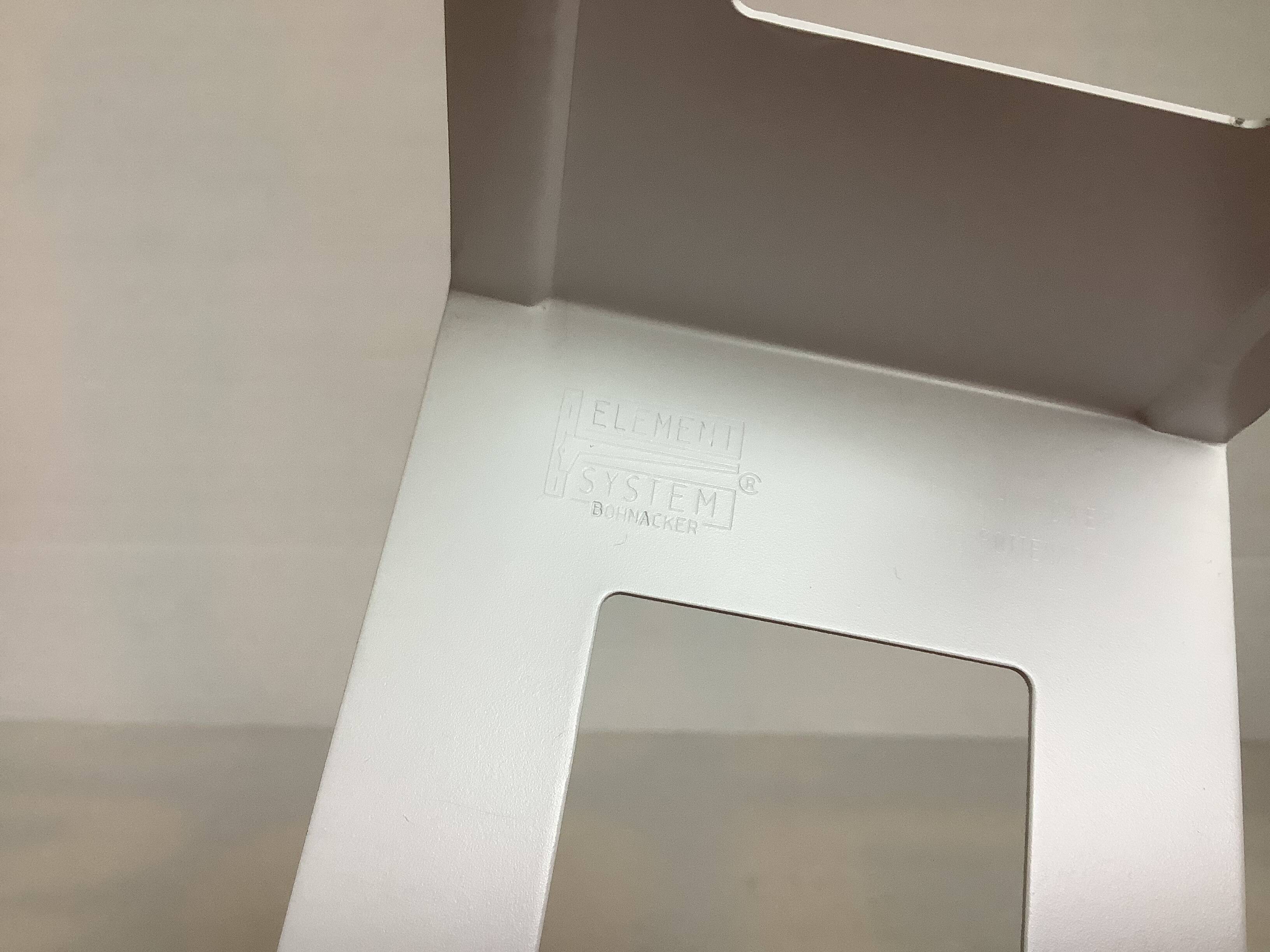 Pair of white metal bookends