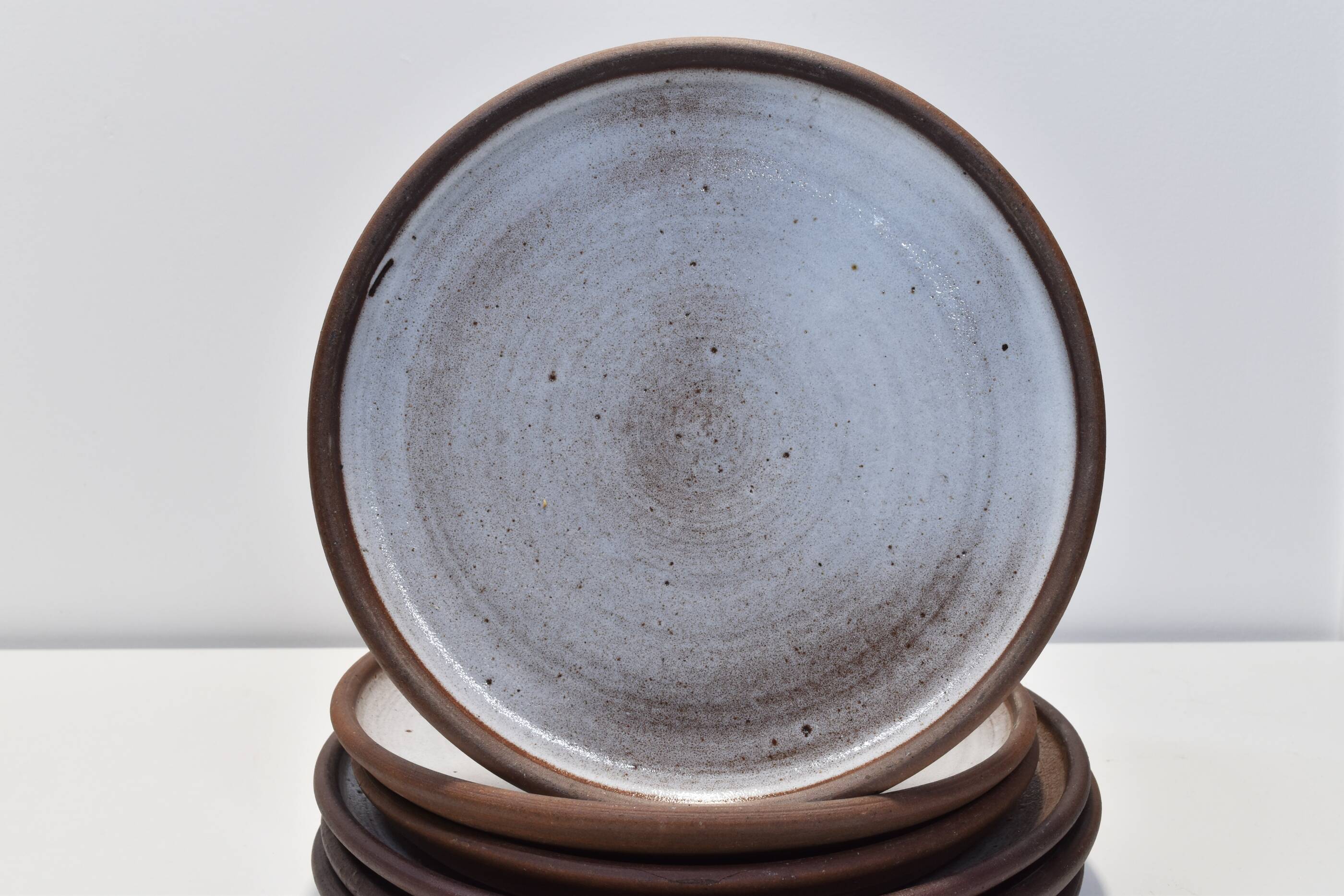 7 Vintage ceramic plates Norbert Pierlot Ratilly La borne