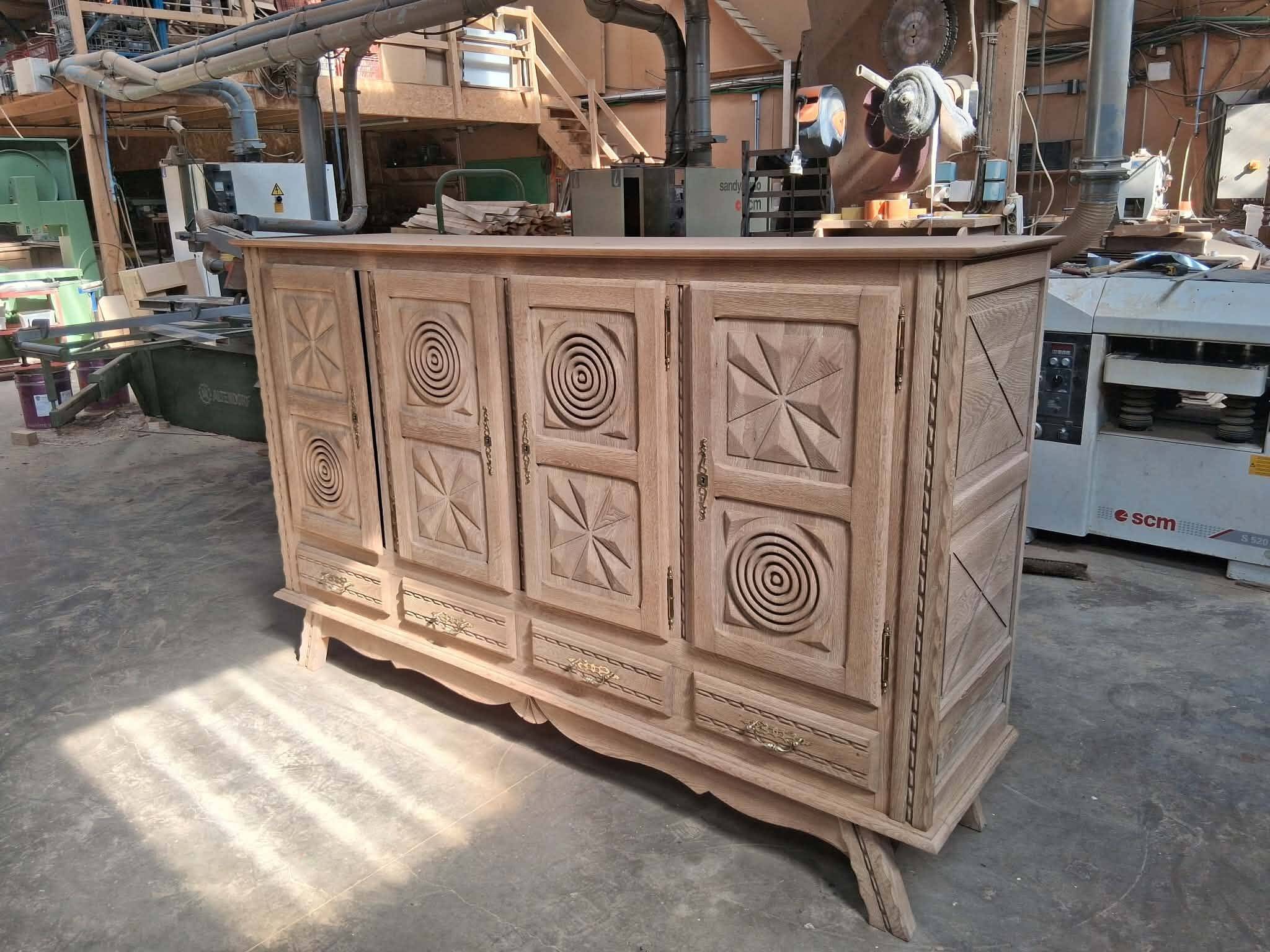 Buffet bahut breton chene massif