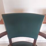 paire de chaises, fauteuils bridges vert foncé