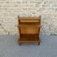 Light wood bedside table with crossbars and 3 shelves, around 1950.
