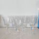 9 chiseled crystal stemmed glasses from the 70s