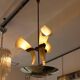 Italian chandelier with Cornucopias by Barovier Murano glass around 1960