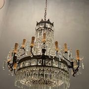 Lustre italien en cristal, années 1940