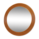 Round rattan bamboo mirror, 60 cm