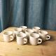 8 tasses à café de bistrot blanches Apilco