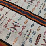 Handmade Berber rug in natural wool