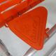 Vintage orange foldable garden armchair Kurz Design (3 armchairs available)