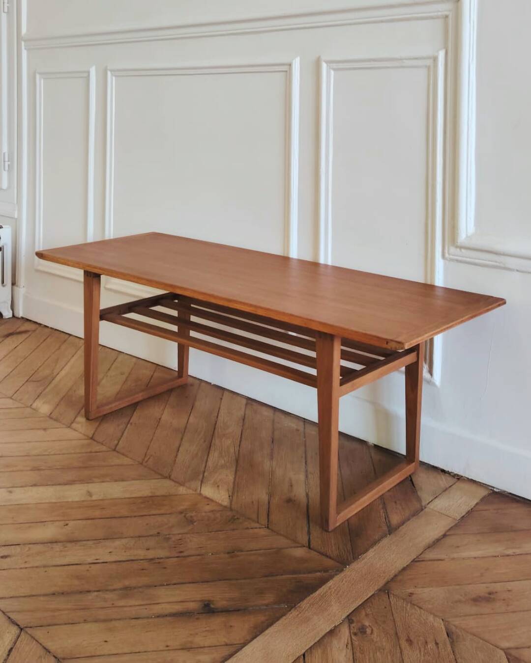 Renovated vintage coffee table, Scandinavian style, 1950s-60s.