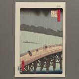 Sudden Shower Over Ohashi Bridge and Atake_Utagawa Hiroshige