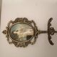 Vintage wall brass medallion frame hook