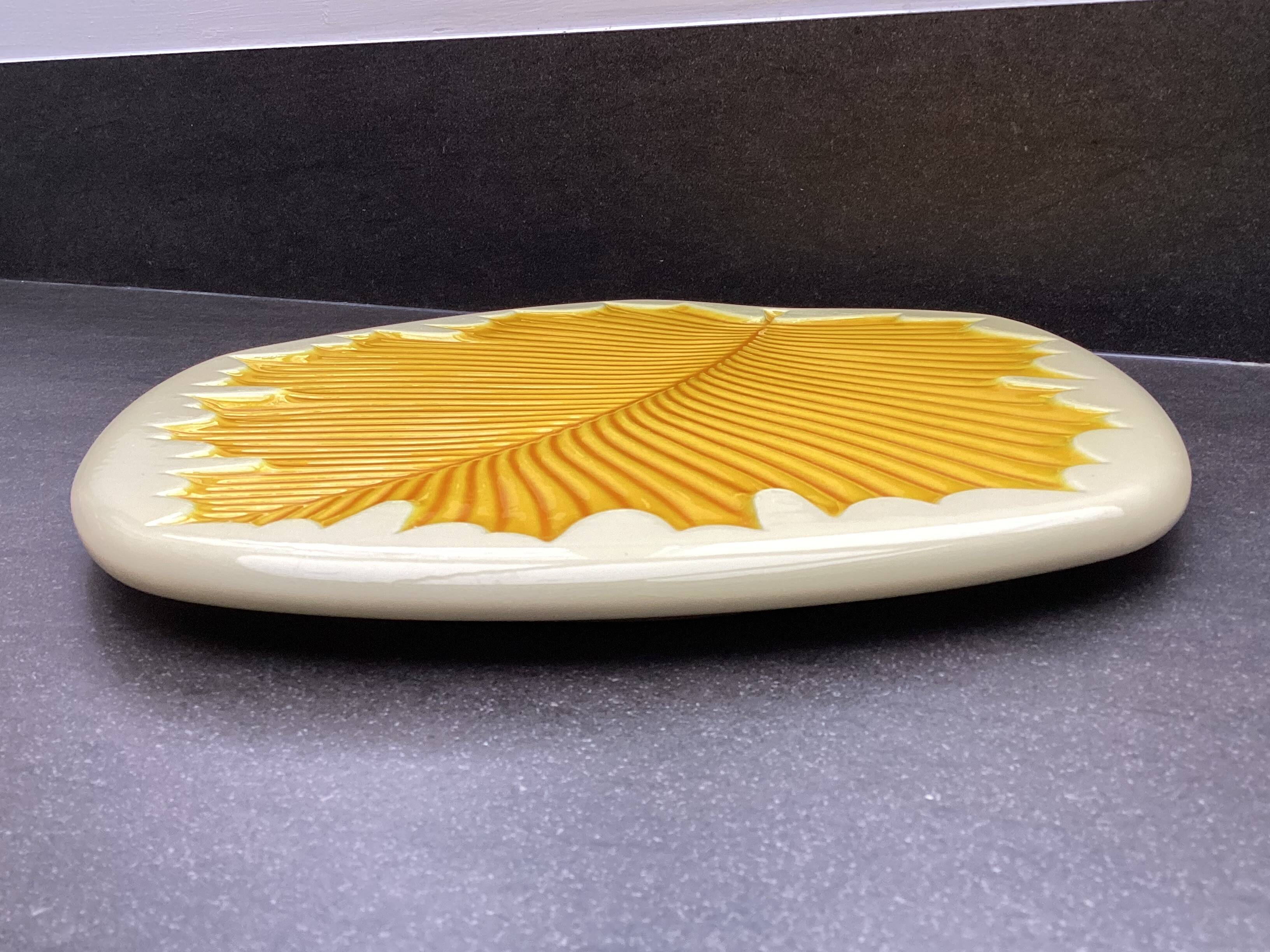Ceramic cheese plate or platter by Verceram, 1950s-60s.