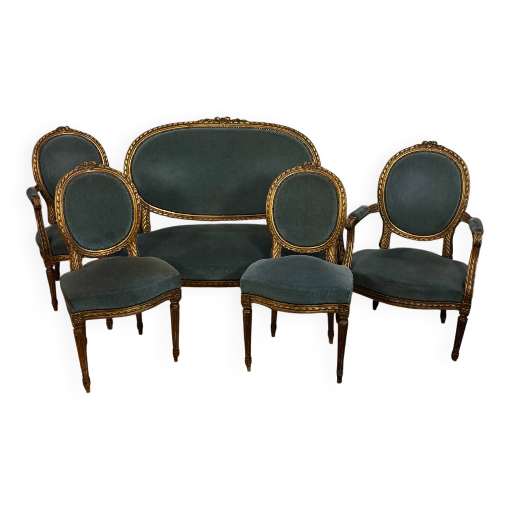 Louis XVI five-piece salon