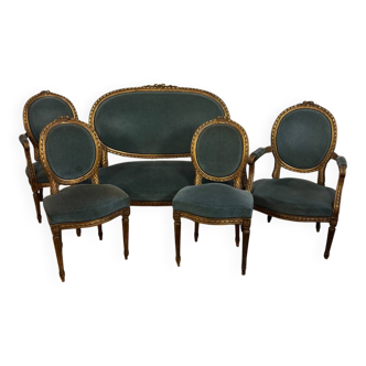 Louis XVI five-piece salon