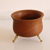 Danish empty pocket in teak and brass 1960