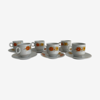 Set of 6 cups and under cups Winterling