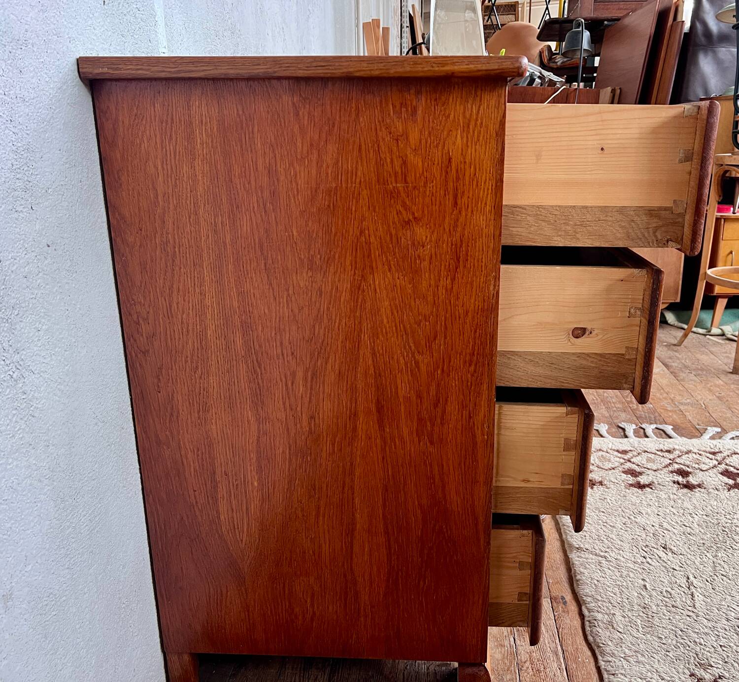 Vintage art deco weekly chest of drawers