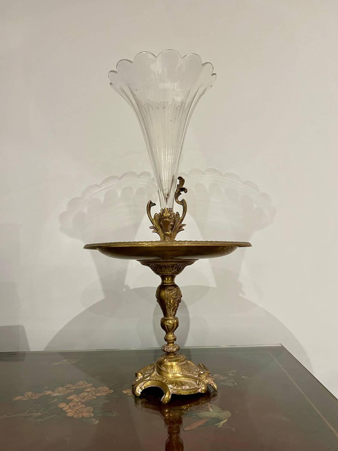 Bronze and crystal centerpiece