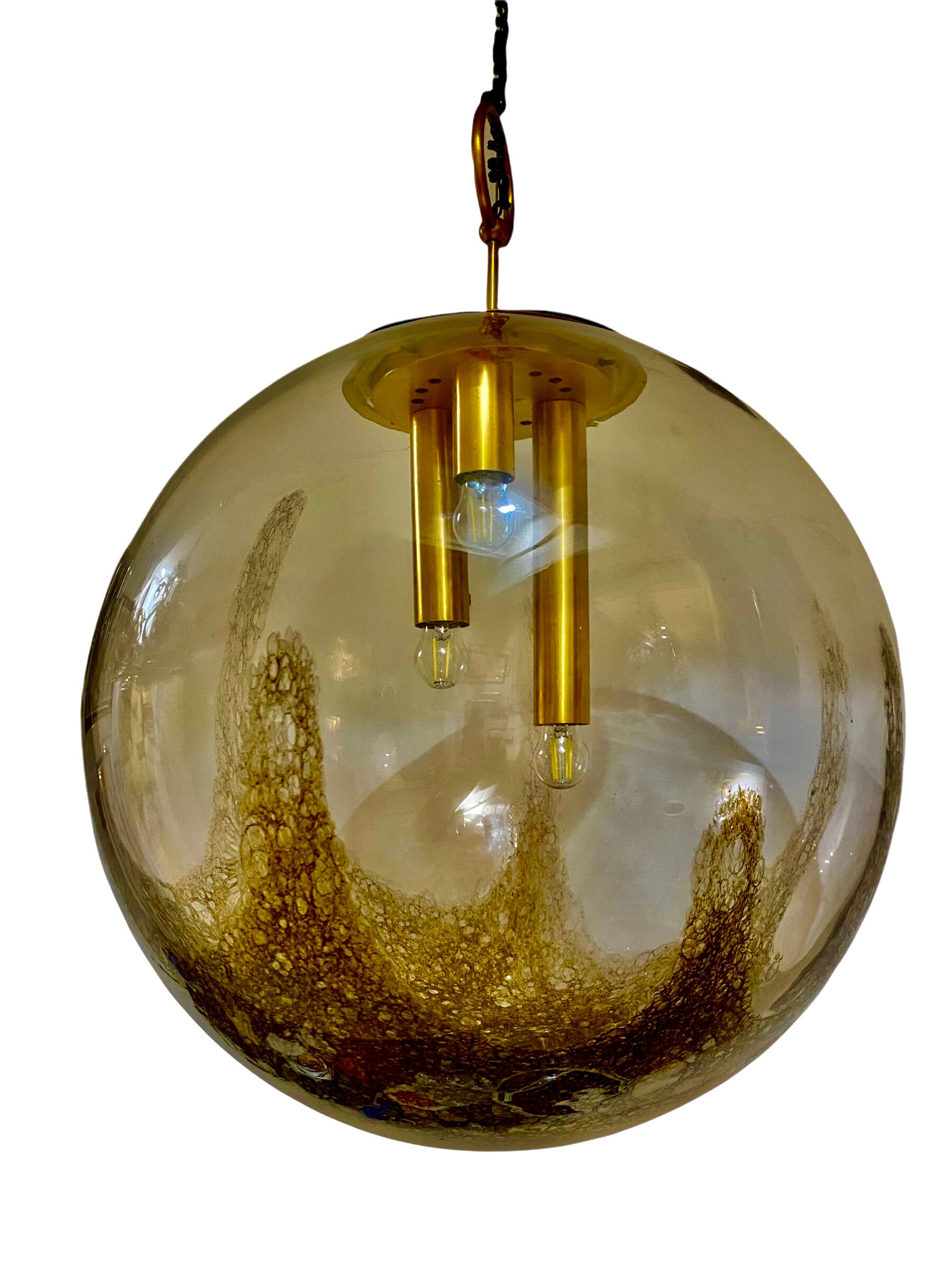 Angelo Brotto globe murano gold finish