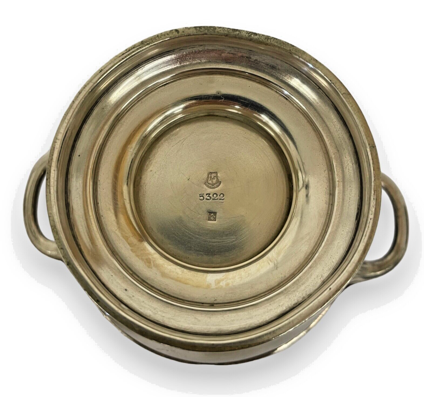 Sucrier en métal argenté Christofle collection Gallia ref 358.014