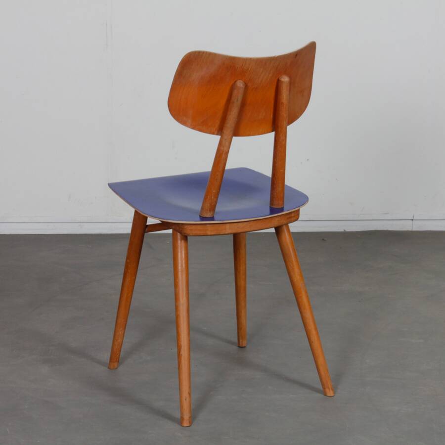 Vintage wooden chair produced by Ton, 1960s