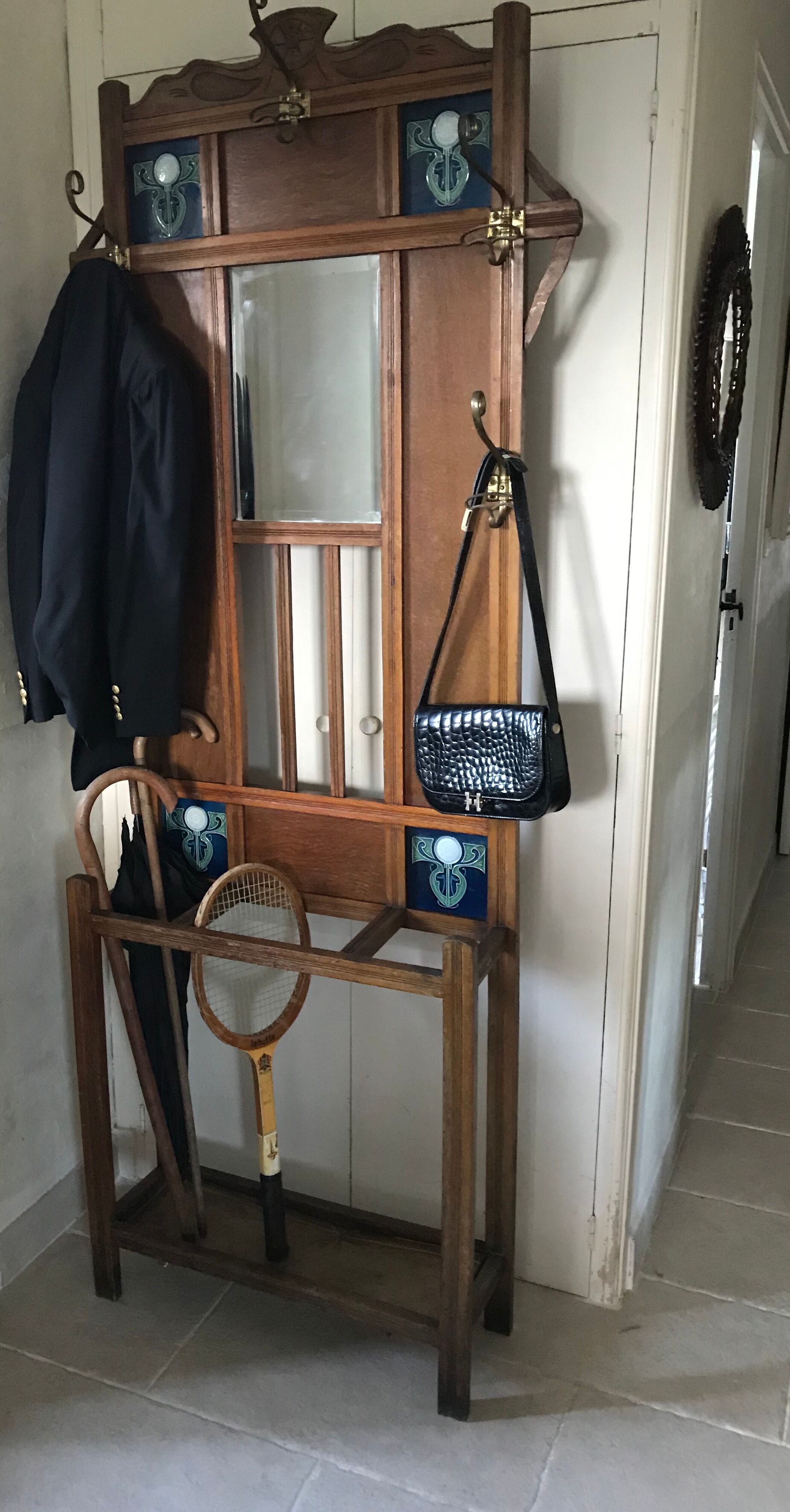 Clothing umbrella holder circa 1900